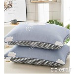 KLGG Pillow Pillow Core Pair of Pillows Student Dormitory Two Loaded Adult Nursing Cervical Pillow Light Blue Clouds - B07VQKMF84